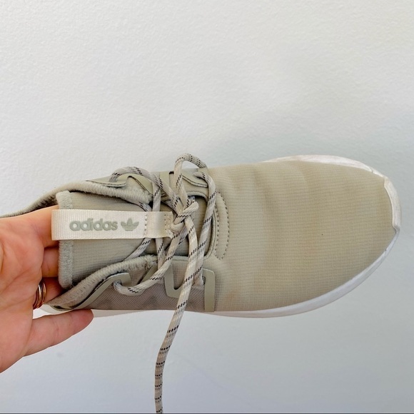 Adidas Tubular Grey/Beige Neutral Sneakers with Boost Sole – Size 6.5 Women’s - Picture 8 of 10